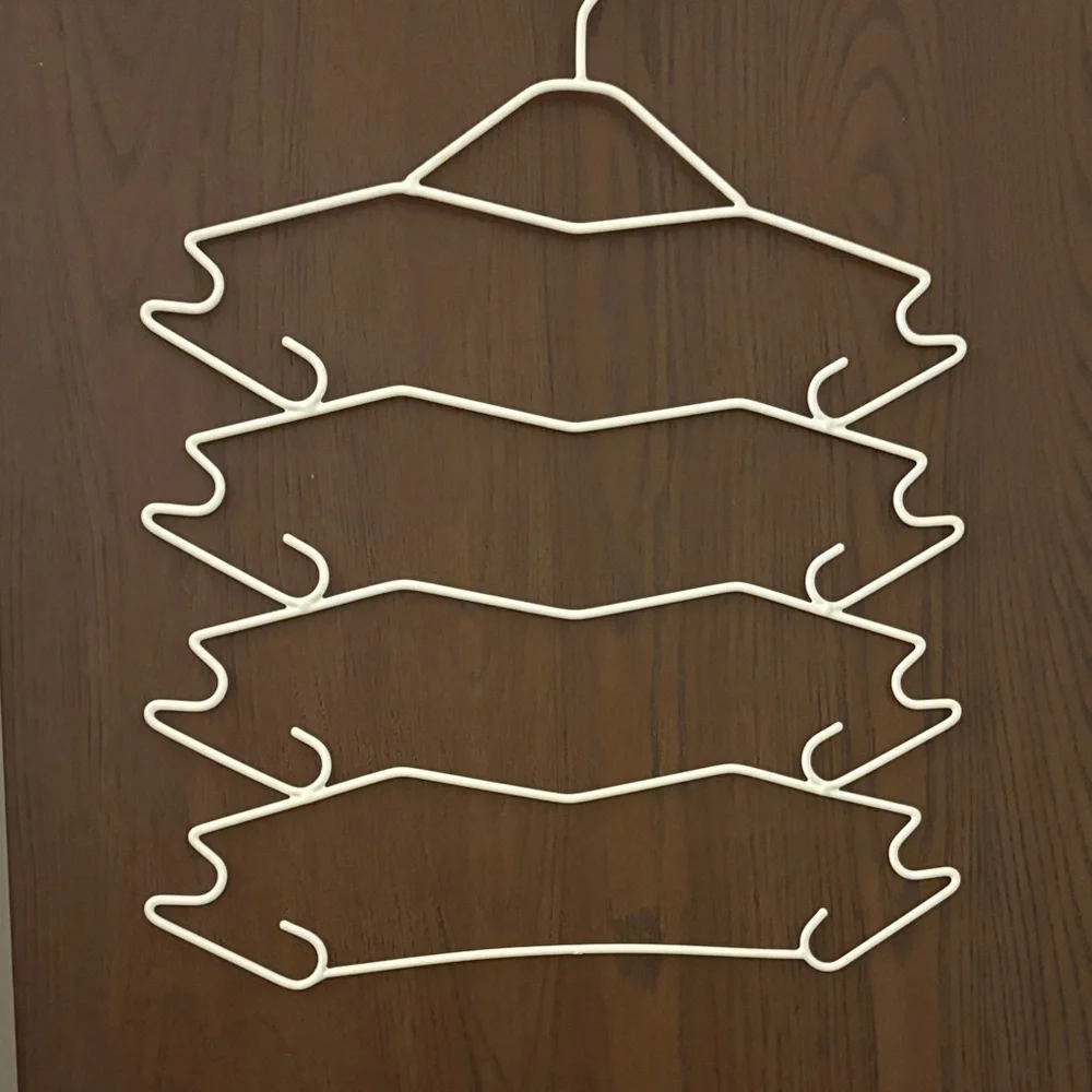 White Metal Multi-Tier Hanging Clothing/Accessory Holder